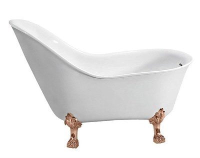 Акриловая ванна BelBagno BB08 ножки бронза 147х78 - фото 5340