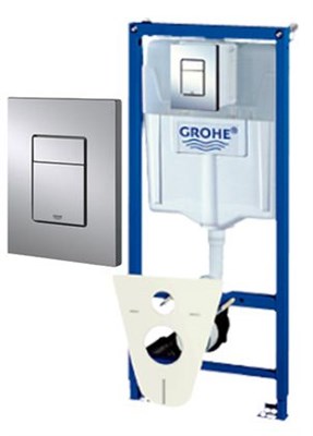Система инсталляции для унитазов Grohe Rapid SL 38775001 4 в 1 с кнопкой смыва - фото 8924
