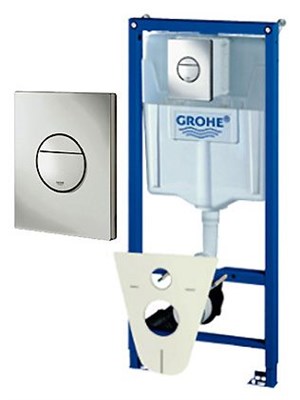 Система инсталляции для унитазов Grohe Rapid SL 38813001 4 в 1 с кнопкой смыва - фото 8951