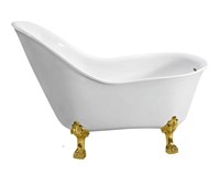 Акриловая ванна BelBagno BB08 ножки золото 147х78